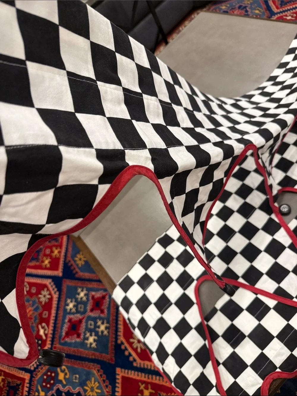 racing car theme Checkered Valances 3